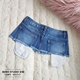 Đơn giản giảm béo denim tráng đai nữ trang trí dây thắt lưng để giảm bụng bụng thắt lưng đa năng MONA đai tập thể dục Đai giảm béo