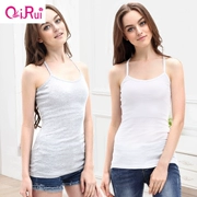 Áo len cổ lọ Qi 芮 sling nữ mùa xuân và hè ngắn mặc cotton mỏng giảm béo cotton bó sát