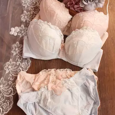 Disc Bras gather Big Cup big breasts women's underwear set Xiaoqing new cute bra 75c75d80b80c