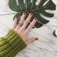 Nhật Bản và Hàn Quốc S925 sterling bạc nhẫn nữ phóng đại đoạn retro cũ mở điều chỉnh hoa nho lá lông nhẫn nữ mẫu nhẫn cưới đẹp 2020 Nhẫn
