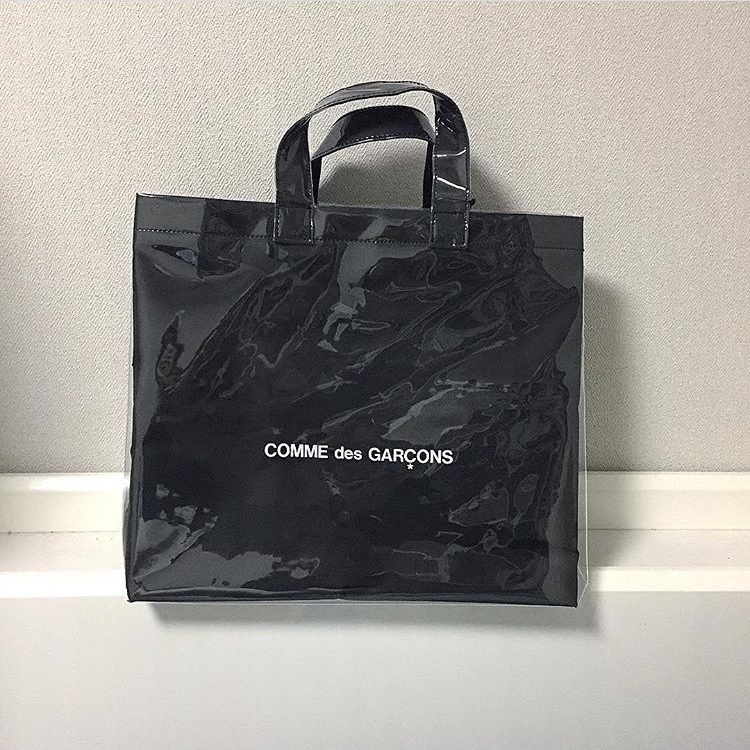 MAY】 Rei Kawakubo CDG black kraft paper PVC shopping bag Comme