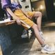 Quần thể thao nữ mùa hè hip hop lỏng lẻo quần short eo cao quần mỏng kiểu Hồng Kông năm quần quần thủy triều - Quần short quần đùi nữ Quần short