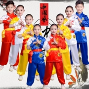 Trang phục võ thuật cho trẻ em, quần áo biểu diễn, quần áo tập thể dục, áo dài tay mùa thu đông, thi Taiji Kungfu, luyện võ