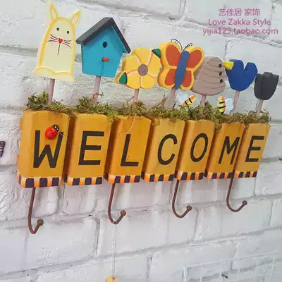 Creative adhesive hook coat hanger door rear wall upper wall pendant key Wall decoration clothing store porch