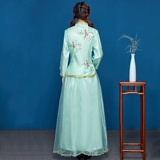 Платье подружки невесты для школьников, длинный ретро комплект, весенний летний костюм, китайский стиль, с вышивкой