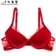 Girl Beauty House Sexy Lace on Thin Dày Bras Thu thập Red Red SpongeBob Đồ lót nhỏ của phụ nữ Thin Bra áo lót học sinh Áo ngực ren