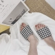 Chic port mùi gió retro kẻ sọc đen trắng và dép nữ mùa hè thời trang Hàn Quốc dép chống trượt giày dép Dép