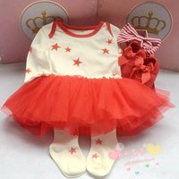 Mùa xuân và mùa hè cotton bé tặng hộp nữ pettiskirt phù hợp với trăng rằm trăm ngày công chúa váy đầm dự tiệc hộp quà tặng đầy tháng cho bé