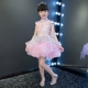Cô gái trang phục piano hoa cô gái sinh nhật buổi tối ăn mặc màu hồng trẻ em váy công chúa váy catwalk dài mùa thu - Váy trẻ em đồ bộ cho bé gái Váy trẻ em