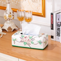 A variety of handmade ceramic tissue boxes European creative neoclassical living room American hand-painted decorative ceramic tissue boxes