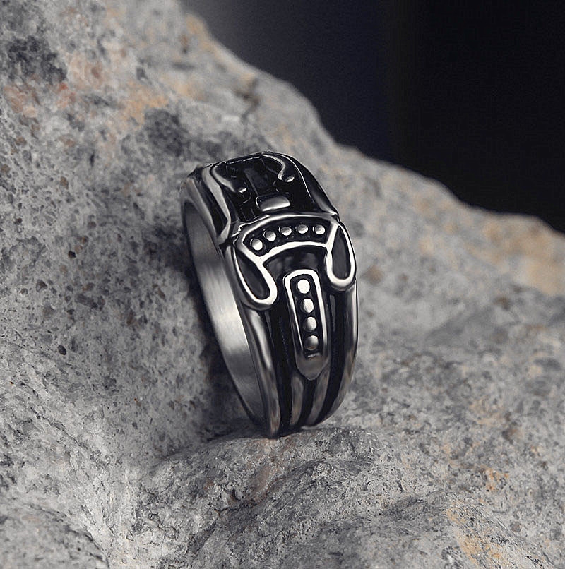 Bague mixte ROCK PUNK en Acier au titane - Ref 3086831 Image 3