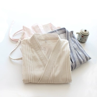 Áo cotton Nhật Bản gạc kimono áo choàng cotton nam áo choàng mỏng văn học nữ mùa xuân và áo choàng mùa thu bộ đồ ngủ nữ