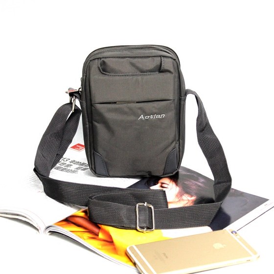 
2025 new men's mini bag one-shoulder slanted backpack waterproof Oxford canvas leisure travel free shipping