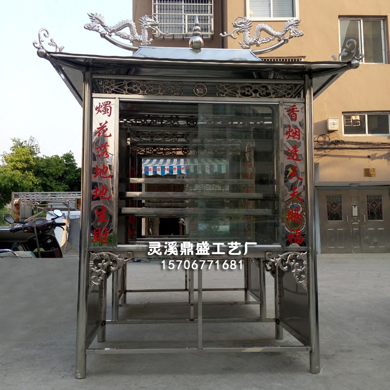 Stainless steel candlestick temple hexagonal stainless steel large candlestick landing with outdoor candle shelf