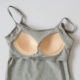 Cửa hàng nhỏ không có vòng thép bra-t với miếng đệm ngực một màu cơ sở vest vest