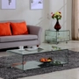 Bàn cà phê mặt kính phòng khách hình chữ nhật đơn giản hiện đại căn hộ nhỏ văn phòng bàn cà phê bàn ​​di động bàn ghế nhà - Bàn trà bàn sofa mặt đá