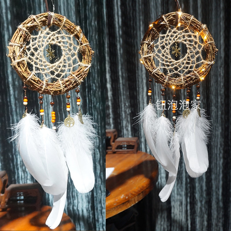 Indian Dream net Interior hanging accessories Teenage Girl Hanging Accessories Indoor Retro Vines Decorative shop hanging decoration gifts-Taobao