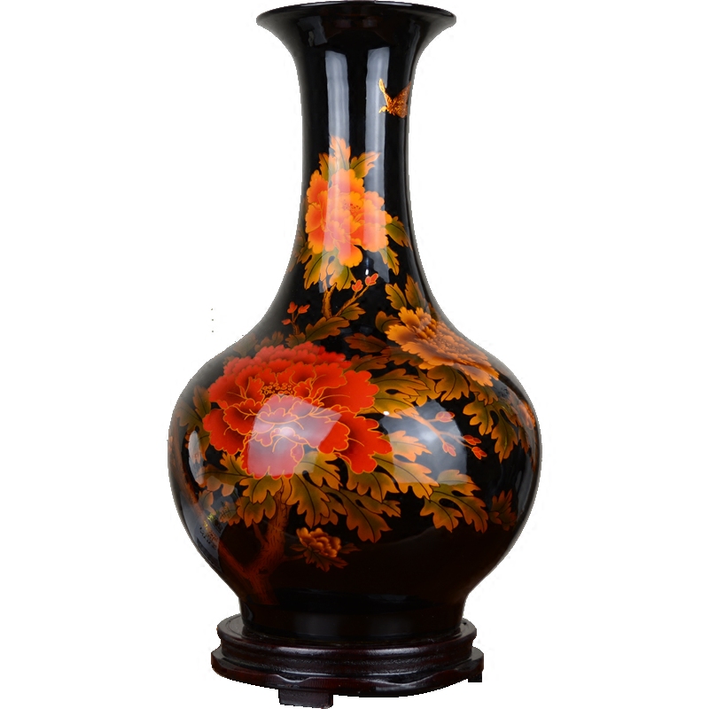 Jingdezhen ceramics glaze crystal vase flower arranging flowers, sitting room, the new Chinese style household adornment handicraft furnishing articles