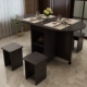 Hiện đại tối giản có thể thu vào căn hộ nhỏ di động gấp bàn ghế kết hợp tròn đơn giản đa chức năng bàn ăn gia đình - Bàn bàn xếp gỗ Bàn