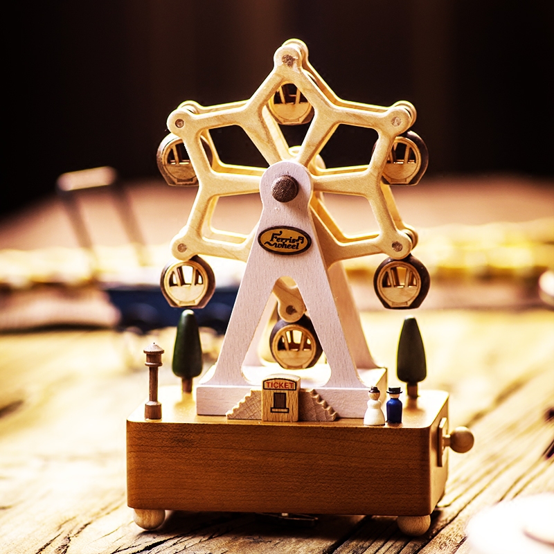 Jeancard Taiwan dating Ferris wheel Cannon music box wooden music box to valentine's day birthday small gift