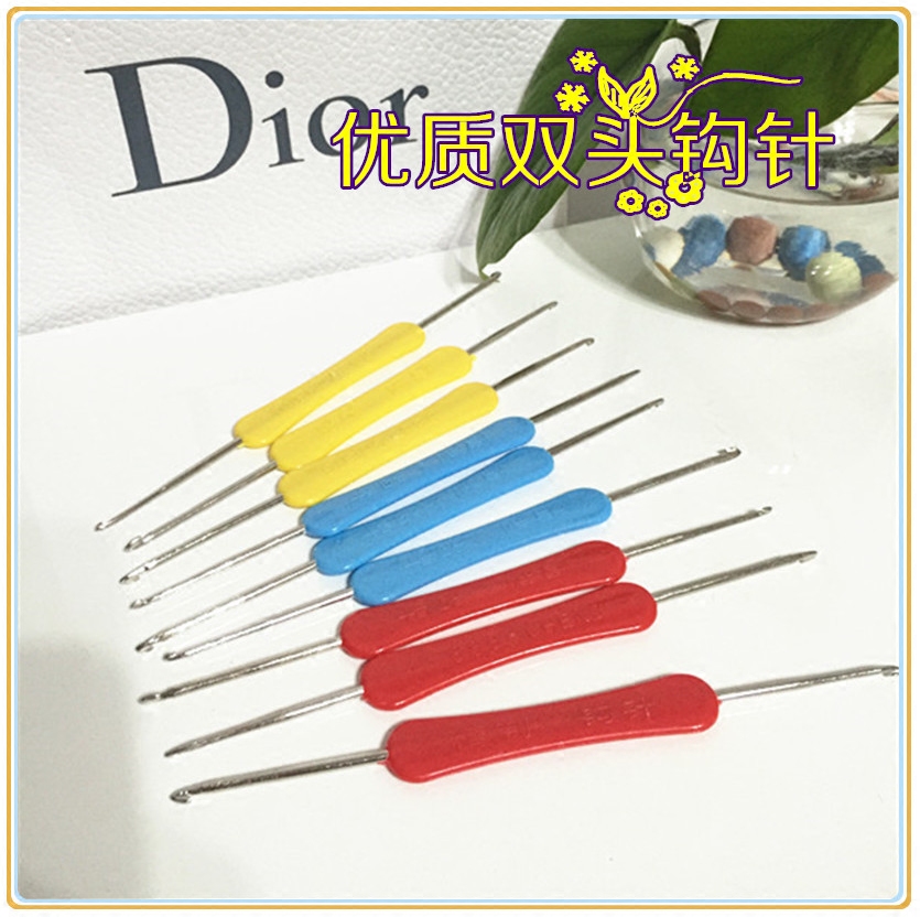 Quality double head crochet Easy hook needle Size head crochet wool clothing lace hat scarf hook needle DIY weave