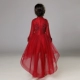 Áo dài cho bé Áo dài tay Puffy Girl Princess Dress Wedding Flower Girl Host Piano Costume Show Winter