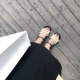 Bốn hành động 2020 giày mới phù hợp với giày nữ Giày cao gót thoải mái thấp gót dệt dày gót dép nữ - Sandal