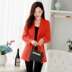 Áo khoác vest nữ nhỏ 2018 xuân hè mới dài nữ mẫu mỏng tay dài hoang dã Áo khoác nữ hàn quốc