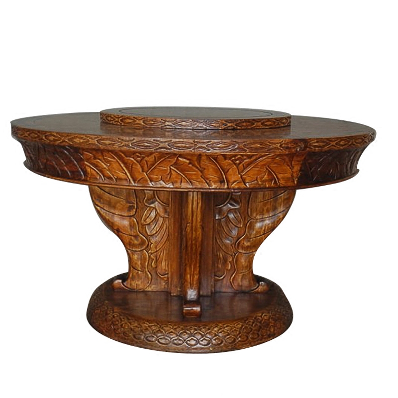 Southeast Asia style dining table round table India Moroccan style furniture DK152-1 Thai solid wood round table dining table