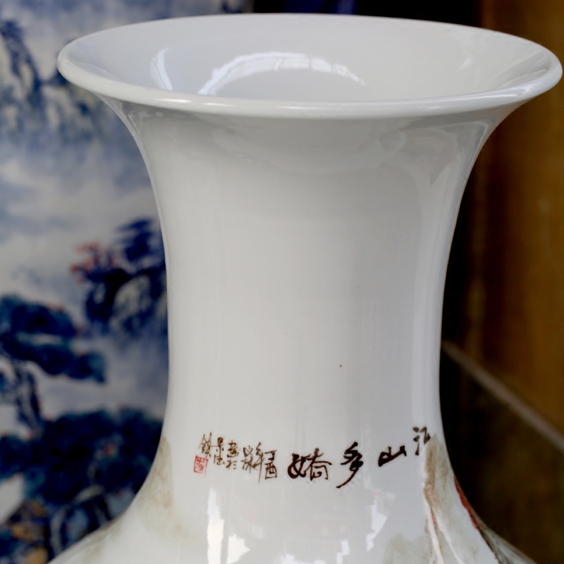 Hand - made jiangshan jiao jingdezhen ceramics flower arrangement more large vases, modern home sitting room place mesa adornment