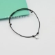 Phong cách Hàn Quốc đơn giản ngọt ngào dễ thương nhỏ dễ thương mèo dễ thương S925 sterling bạc tốt dây đỏ nữ chân chuỗi vòng đeo tay sinh viên dây đen chân vòng chân bạc tây tạng Vòng chân