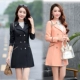 2020 mùa xuân và mùa thu mới Hàn Quốc eo thon giảm béo cỡ lớn áo gió nữ mỏng - Trench Coat