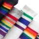 Mùa xuân và mùa thu thuần cotton vớ trẻ em dài ống sọc cầu vồng sáng tạo cho bé trong vớ 1-3-9 tuổi - Vớ quần tất da chân dày đẹp cho bé gái Vớ