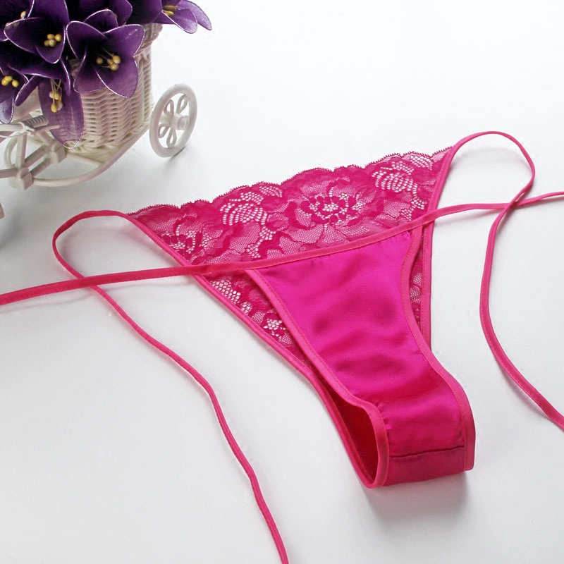 Lace sexy silk comfortable trousers, pants, thin strap
