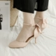 Giày cổ tích mùa hè Baotou sandal phiên bản Hàn Quốc với giày cao gót nhỏ tươi nhỏ size 33 chữ khóa lớn size 4041