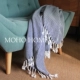 Bông chăn sofa ngủ trưa ngủ giường cờ mất trí mô hình phòng trang trí thảm miễn phí vận chuyển Bắc Âu chăn bông màu đen và trắng xương cá - Ném / Chăn chăn lông cừu uniqlo Ném / Chăn