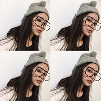 Đàn ông và phụ nữ vuông siêu lớn che gương phẳng trong suốt bé Huachen Yu lưới đỏ với cặp kính hoang dã kinh mat