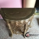 Cánh gà bằng gỗ hình bán nguyệt bàn gỗ gụ đồ nội thất hiên nhà hoa một số gỗ lê vàng châu Phi chạm khắc nửa mặt trăng nền tảng 0,8 m - Bàn / Bàn Bàn / Bàn