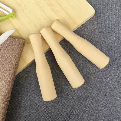 Baby food supplement grinder Grinding stick Log grinding stick Unpainted solid wood meat puree vegetable puree mashing stick