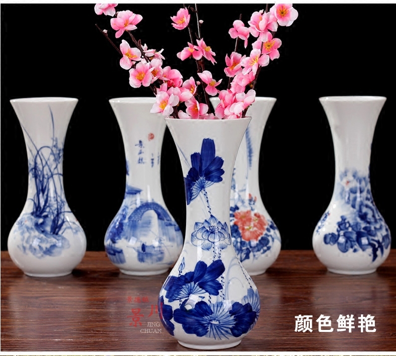 Floret bottle hand - made flowers flower porcelain of jingdezhen ceramics, household act the role ofing is tasted sitting room adornment mesa furnishing articles