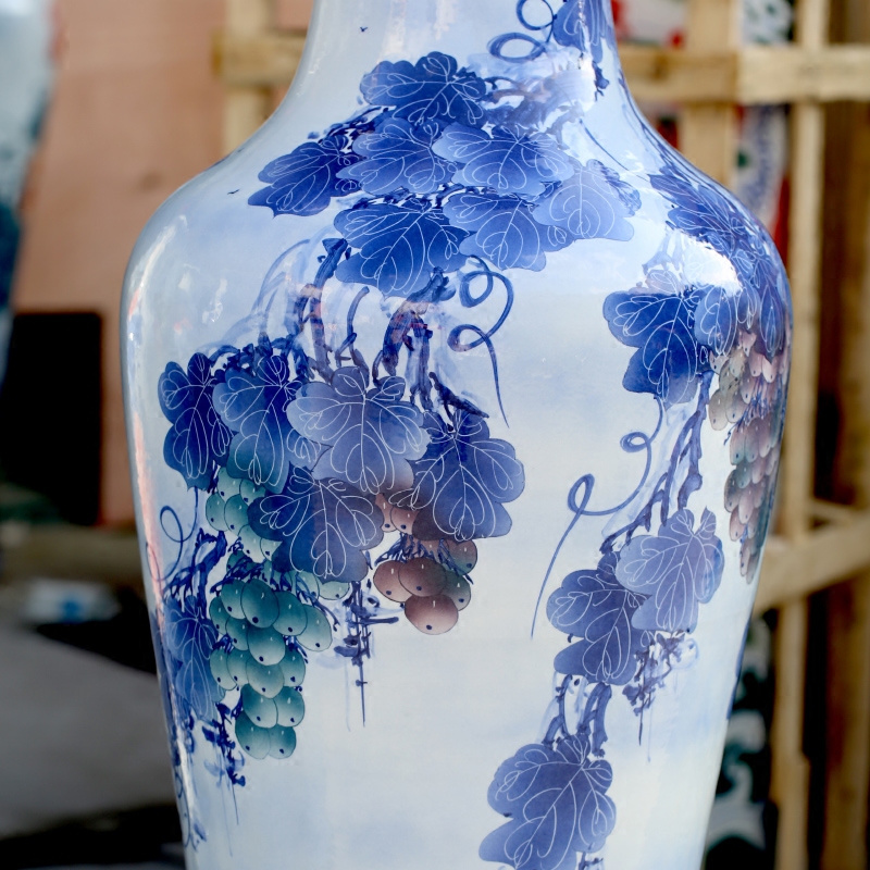Jingdezhen ceramic famille rose gold, large vases, home sitting room hotel modern flower arrangement act the role ofing is tasted furnishing articles