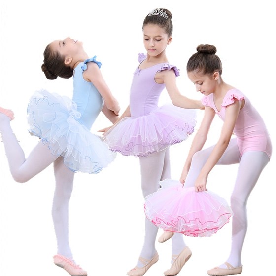 Dance clothing for children, female practice clothing, tutu skirt, girl dance clothing, autumn and winter exam Chinese dance children's dance clothing