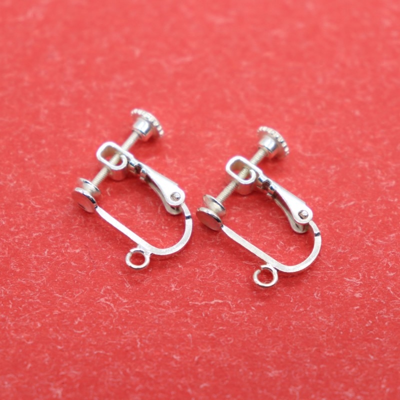 925 Pure Silver Earrings Accessories Aural Ear Clip Converter DIY Earrings Strap Opening Ring Minima Anti Allergy