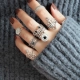 S925 sterling bạc ngón trỏ nhẫn nữ Nhật Bản và Hàn Quốc hipster cá tính sinh viên đơn giản mặt dây chuyền nhẫn quà tặng trang sức Hàn Quốc nhẫn cưới đẹp Nhẫn
