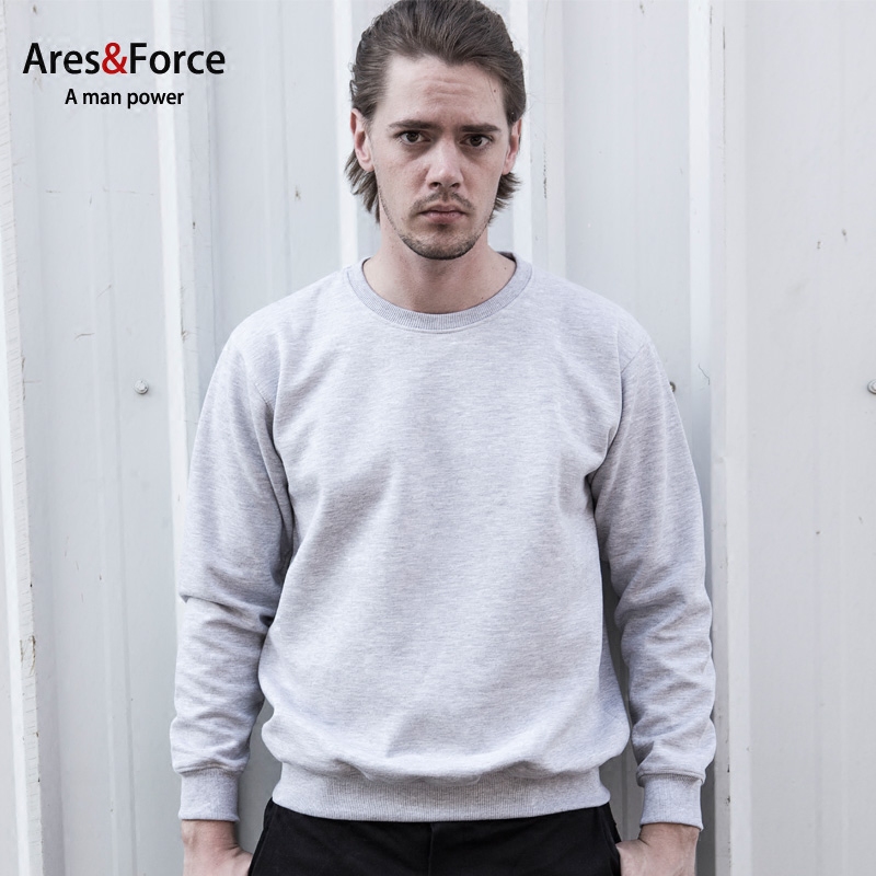Ares &Force2016 Autumn Winter New Men's Dress Great Size Wear and Han version T-shirt Long sleeves Fat Guy Round Collar Jacket