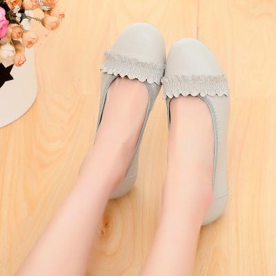 Godi Comic 2020 Spring Autumn New Mom Shoes Soft Bottom Middle Aged Comfort Slopes Heel Flat Bottom Lady Single Shoes