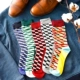 Vớ nam mùa thu và mùa đông cotton trong ống vớ nam vớ Anh gió quý ông nhấn màu sắc cá tính vuông xiên vớ phong cách châu Âu và Mỹ tất lười Vớ nam