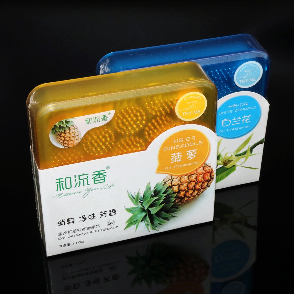 和流香车用香膏 绿茶菠萝水蜜桃香味 除异味车载固体香水 耐香型