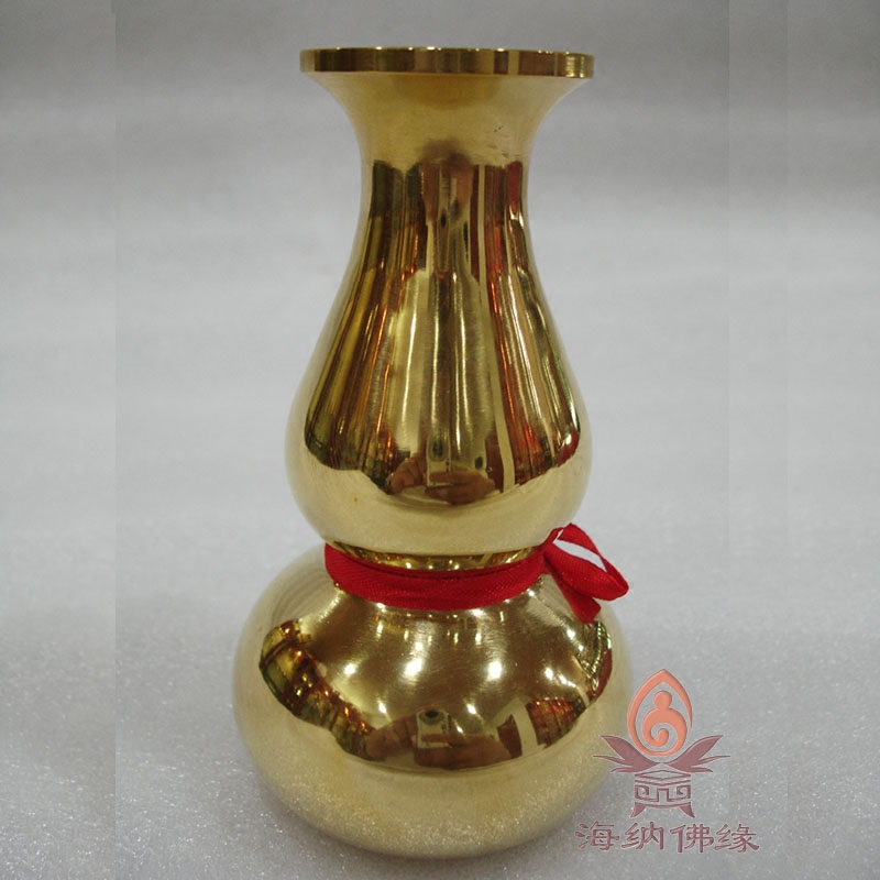 Light body copper gourd flowers copper flower insert ornaments pure copper gourd copper gourd copper vase retro antique nostalgic