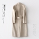Jing Ruier 2019 mùa thu áo khoác len cashmere hai mặt mới trong phần dài của phiên bản áo len nữ Hàn Quốc phiên bản Hàn Quốc - Áo len lót đôi áo khoác dài hàn quốc Áo len lót đôi